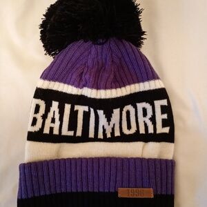 Purple and Black Baltimore Knit Beanie